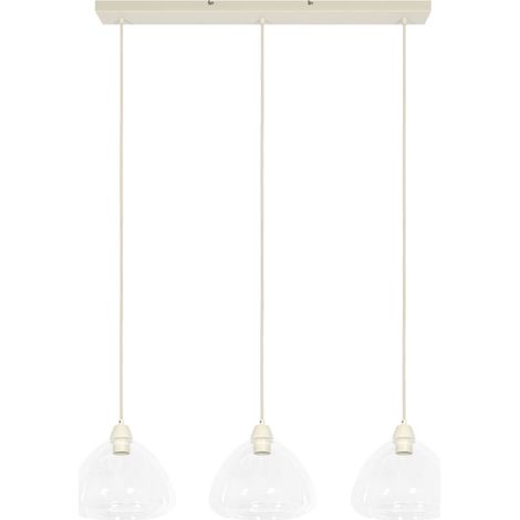 Light & Living - hängeleuchte - Bisho - beige - glas - große