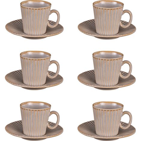 Table Passion - Coffret de 6 tasses à café avec sous tasses Liv