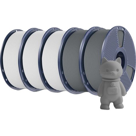 Filamento per stampante 3D, materiale PLA, basso ritiro, 3WT 2GY (1/2)