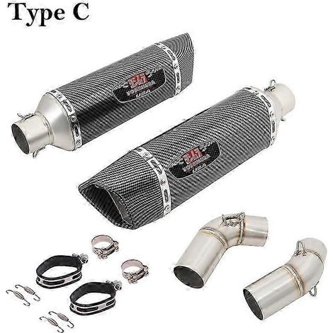Silenciador De Fibra De Carbono Para Motocicleta, Tubo De Enlace De Escape Para Ducati Monster 659, 696, 795, 1100, Hypermotard 796, 2008-2014, Db Kil( Type C)