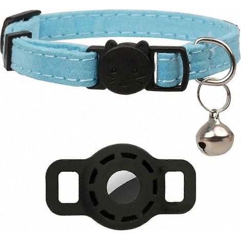 Collier Airtag pour chat avec clochette et porte-étiquette, modèle basique en silicone pour mariage, collier Airtag pour chien avec étiquette de sécurité détachable (1/3)