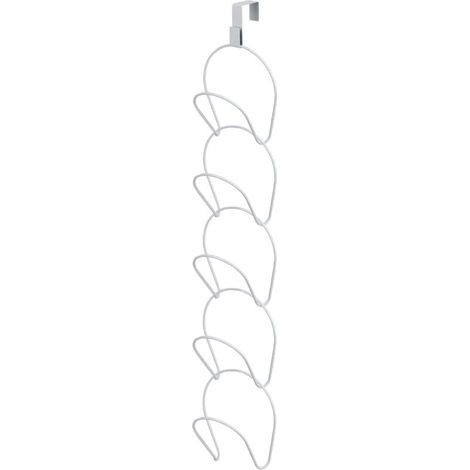 Hutablage – Stahl – 5 ineinandergreifende Metallhaken – Für Tür oder Stange – Max. Traglast 3 kg – Für den Innenbereich: Küche, Flur, Badezimmer – 1 Stück (1/5)