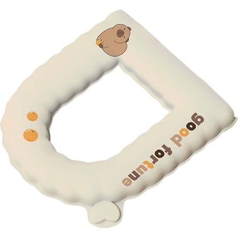 Funda para asiento de inodoro para todas las estaciones, fabricada en material EVA lavable, con asa, suave y transpirable, apta para invierno y verano, para uso doméstico. (1/4)