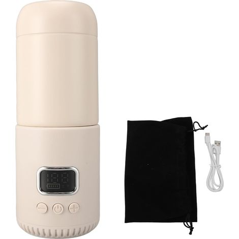 Chauffe-biberon électrique rechargeable par USB, 55 °C, chauffage rapide, 400 ml, grande capacité, 10 000 mAh, chauffe-biberon portable sans fil pour les voyages (1/5)
