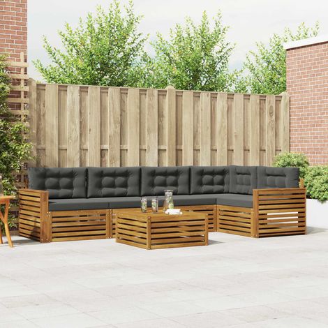 Teenpull – Outdoor-Sofagarnitur 6 Stk. Natur und Anthrazit (1/5)