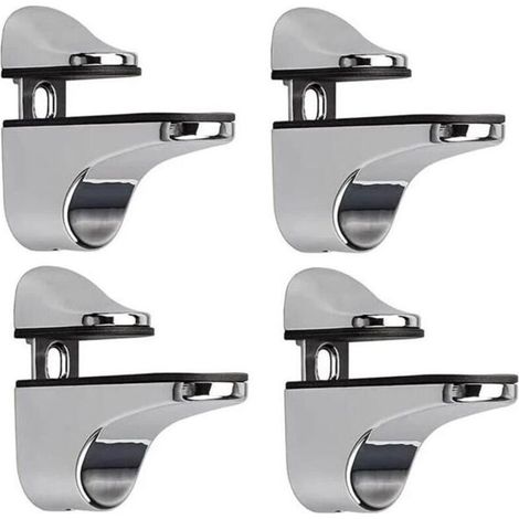 Supports réglables pour tablettes en verre, lot de 4 supports pour tablettes en verre, pinces murales pour verre, supports pour tablettes en verre, compatibles avec les tablettes en verre.