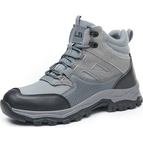 Chaussures de sécurité en Kevlar à embout d'acier, respirantes toute l'année, résistantes aux chocs et aux perforations, chaussures de sécurité industrielles en caoutchouc antidérapant et résistant à (1/5)