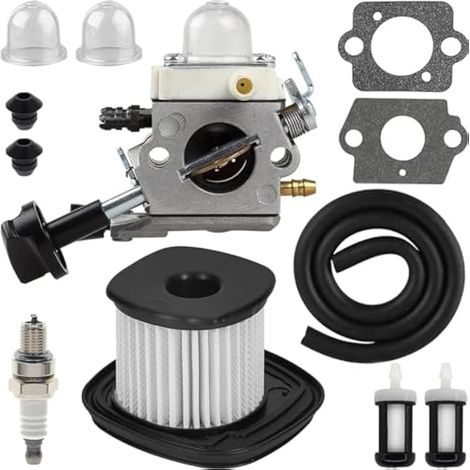 Carburateur BG86 pour Stihl BG86C moteur de souffleur de feuilles, 4241 120 0623, 4241 120 0616, avec filtre à air HD2 + bougie d'allumage + conduite de carburant + filtre à carburant (1/4)