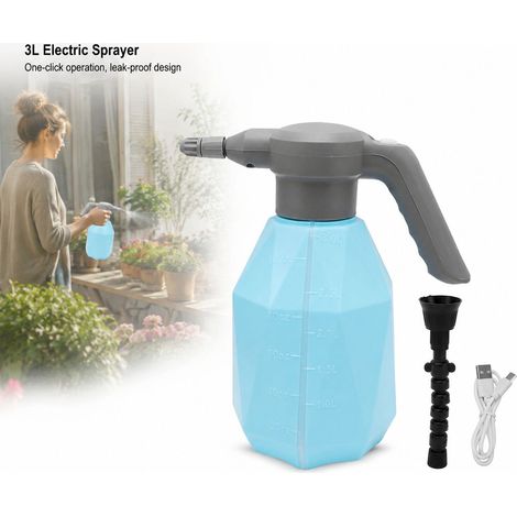 Spruzzatore elettrico - Ricaricabile da 3 litri - Ugello a 360° Spruzzatore automatico per piante Annaffiatoio elettrico portatile da giardino (1/5)