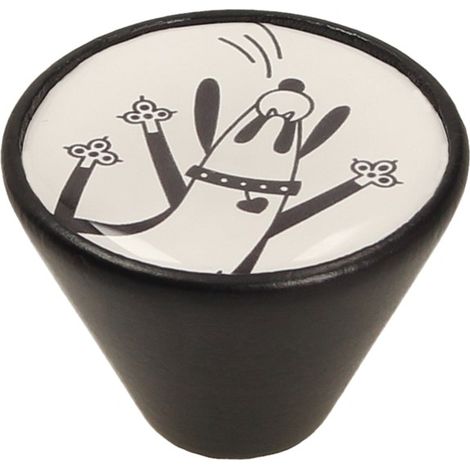 Pomello GD09, nero opaco, cane 2 (1/3)