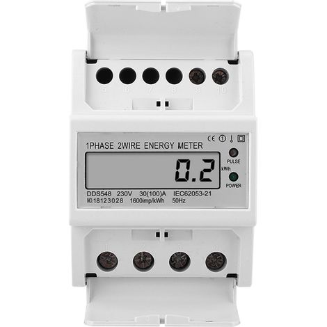 Compteur d'énergie électrique monophasé 230 V CA avec affichage LCD DDS548 (1/5)