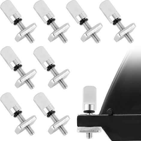 8 PCS Vis de Planche de Surf, M4 Vis Longboard de Planche de Surf,316 Acier Inoxydable, pour Planche de Surf pour Sup et Paddle Board (1/5)