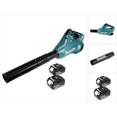 Soplador de hojas sin cable Makita DUB 362 T 2x18 voltios + 2x batería 5 Ah - sin cargador
