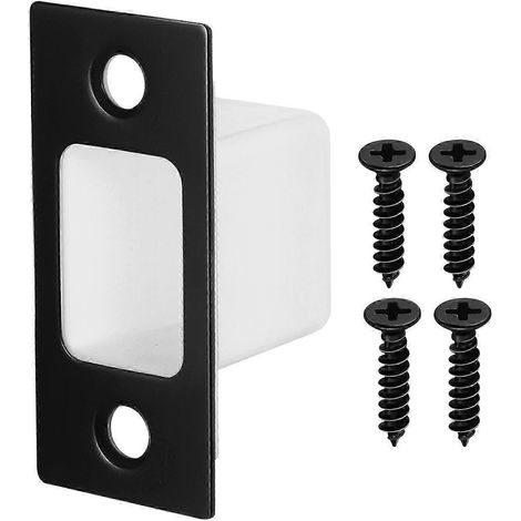 (5,70 x 2,50 x 0,10 cm) Quincaillerie de porte : gâche de pêne dormant ronde, design minimaliste, acier inoxydable, installation facile, usage en bureau. (1/2)