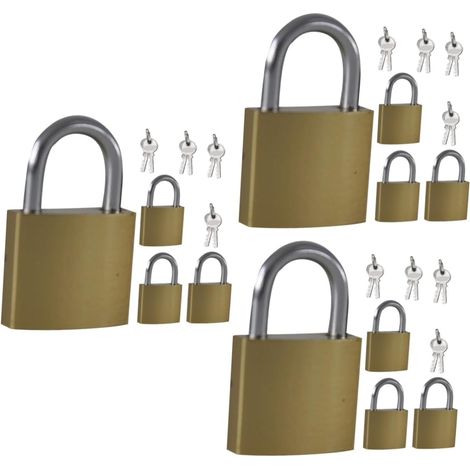 Cadenas de sécurité à clés pour bagages, série 3, lot de 4 x 3 (1/5)