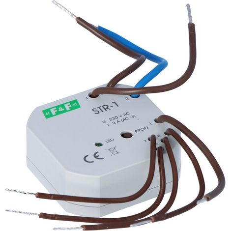 Comando per tapparelle STR-1, due pulsanti, Un=230V AC, 8A, installazione in scatola da incasso Ø 60 (1/2)