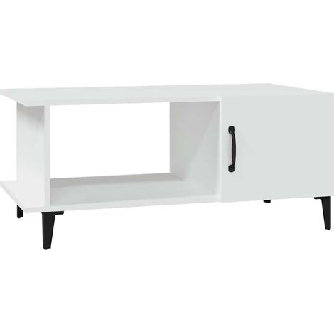 Maison Exclusive - Couchtisch Weiß 90x50x40 cm Holzwerkstoff (1/5)