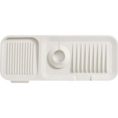 Paillasse de protection en silicone pour robinet d'évier, pliable, épaisse, douce, absorbante, tapis anti-éclaboussures pour cuisine et salle de bain (1/5)
