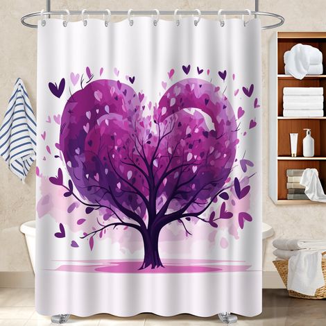 Kit rideau de douche en polyester 180x180 séchage rapide protection douche pour salle de bain avec douche à l’italienne (1/5)