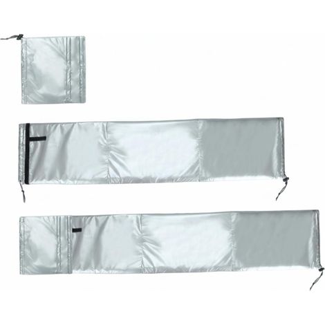 Couvercle de tuyau, 3 paquets de manchons d'isolation tuyau ca portables, couvercles ligne ca imperméables et isolants thermiques pour les évents climatiseur portables, argent (1/4)