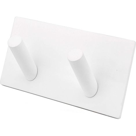 Milti Crochet Porte-Serviettes Mural en Inox Brossé 304, Blanc [Rectangulaire] Porte-Serviettes sans Perçage pour Salle de Bain ou Cuisine, Plus Besoin de Perçage, Adhésif 3M de grande Qualité (1/5)