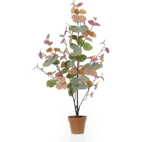 Mömax Kunstpflanze Eukalyptus Rosa/Koralle/Salbeigrün (1/5)