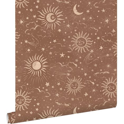 papier peint ciel étoilé marron - ESTAhome (1/5)