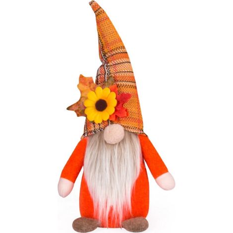 Gnome - Decoration Plumeuse Sans Visage - Pour Arbre De Noël Fête De L Action De Grâce Cheminée Intérieure - Lot De 1
