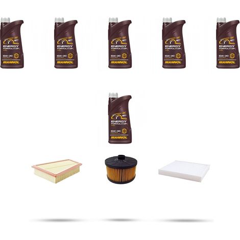 Kit tagliando 3 FILTRI e 6L OLIO compatibile con Renault Kangoo III 1.3 TCe 96kw Dal 2021 (1/5)