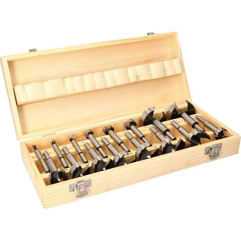 KOTARBAU Jeu de 16 forets Forstner 6-54 mm avec boîte en bois