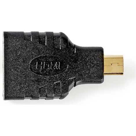 Adaptador hdmi microconector hdmi salida hdmi chapado en oro recto abs negro 1 pc caja
