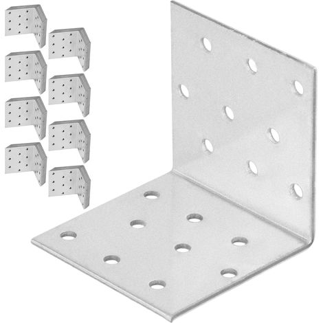 Ángulo de carpintero, conector de construcción, acero galvanizado, 60x60x60 mm, 100 unidades