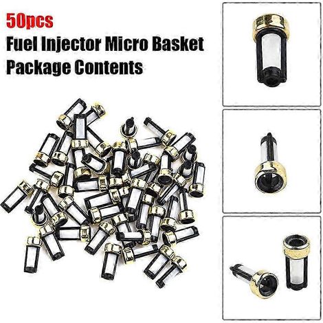 50 filtres à panier pour injecteur de carburant, pièces de rechange automobiles pour kit de réparation d'injecteur ASNU03C (1/5)