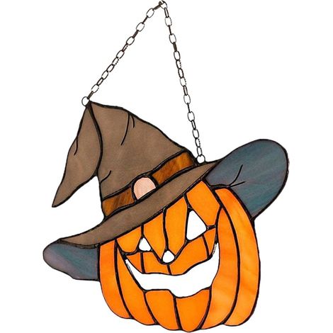 Pumpkin - Panneau Acrylique Décoratif Suspendu - Décoration Fenêtre Mur Halloween - Lot de 1 (1/5)