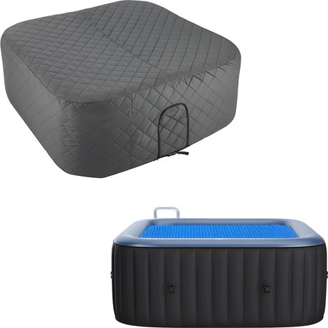 Copertura per vasca idromassaggio con maniglie e cinghie, isolamento termico,