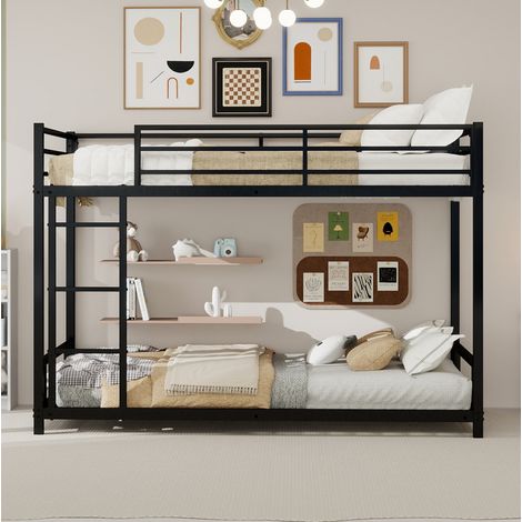 letto struttura 90x190 salvaspazio metallo nero OKMYHOME (1/5)