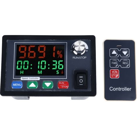 Régulateur de vitesse moteur, écran couleur, télécommande sans fil, régulateur manuel, rotation automatique avant et arrière, CC 10 V‑55V (1/5)