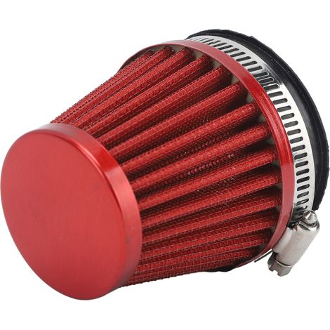 60-mm-Klemmluftfilter, Motorschutz, Luftansaugfilter für Offroad-Motorräder, Quads und ATVs, rot (1/5)