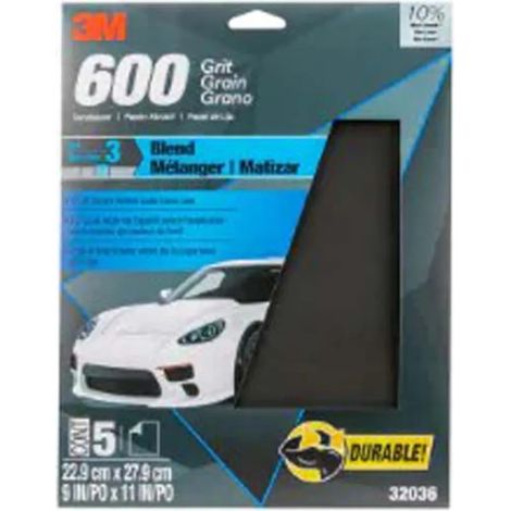 Papier abrasif 3m imperial wetordry p600 usage humide sec 228x279 mm