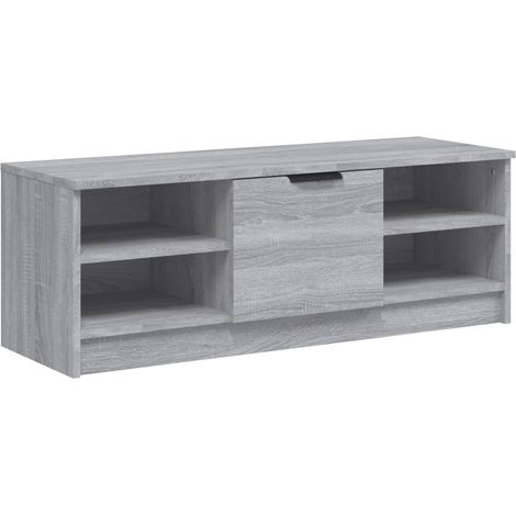 Meuble TV, Étagère TV, Meuble de Salon, Sonoma gris 102x35,5x36,5 cm Bois d'ingénierie OIB9184E (1/5)