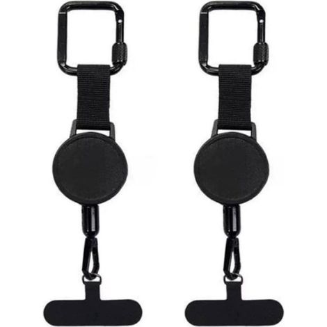 Téléphone Cord Réglable Rétractable Anti-Vol Et Anti-Chute Avec Clip Sécurisé Pour Outdoor Et Quotidien 2 Pièces (1/5)