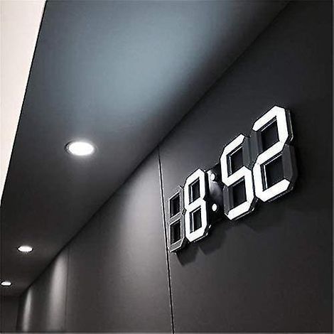 Horloge murale numérique de 14,8 pouces avec télécommande, multifonctionnelle, réglage automatique de la luminosité. (1/4)