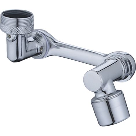 Rallonge de robinet pivotante 1080°, compatible évier, 2 modes de pulvérisation, adaptateur anti-éclaboussures, aérateur avec clé (1/5)