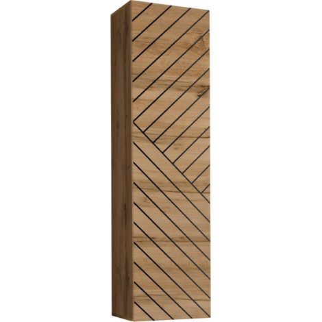 Paris Prix – Panneau décoratif mural 120cm – MDF naturel rainuré – Finition mate – Système d'ouverture "Push & Touch" – Fabrication européenne (1/5)