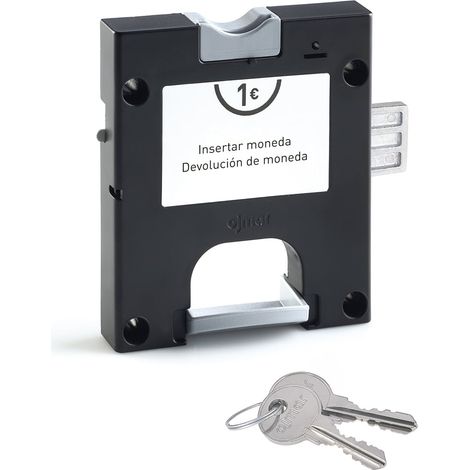 Tapa De Cadena Monedero Ojmar Carro - Cerradura de MONEDA para taquilla y para cadena OJMAR