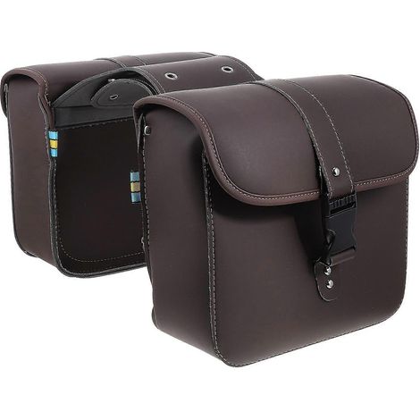 1 paire de pochettes en cuir pour moto, sacoche de rangement résistante, sacoche de selle. (1/5)