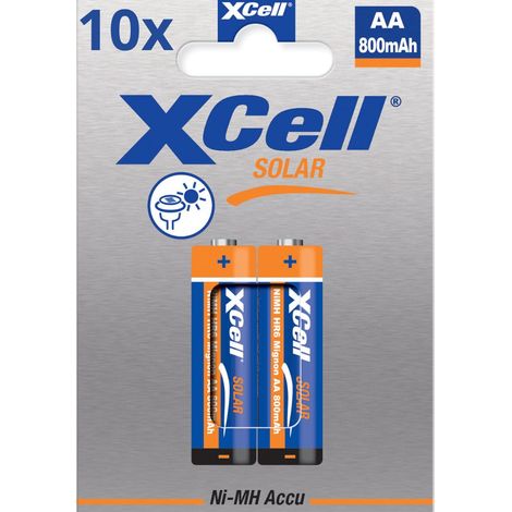 20x XCell Solar Akkus X800AA Mignon Ni-MH 1,2V 800mAh (10x 2er Blister) (1/5)