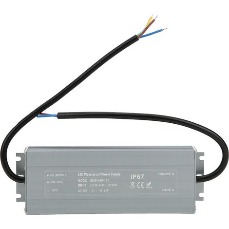 Alimentation LED étanche 60W 12V IP67 100-240VAC (1/5)