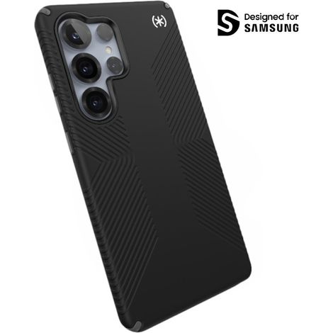 Speck Presidio2 Grip Magnet - Custodia MagSafe Ultra per Samsung Galaxy S25 (Nero/Grigio ardesia/Bianco) (1/5)