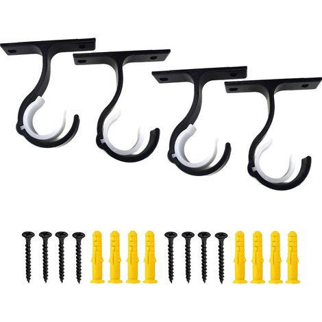 Gardinenstangenhalterung für die Decke – Aluminiumlegierung – Für Stangen mit Ø 25 bis 32 mm – Wand- oder Deckenmontage – 4er-Pack (1/5)